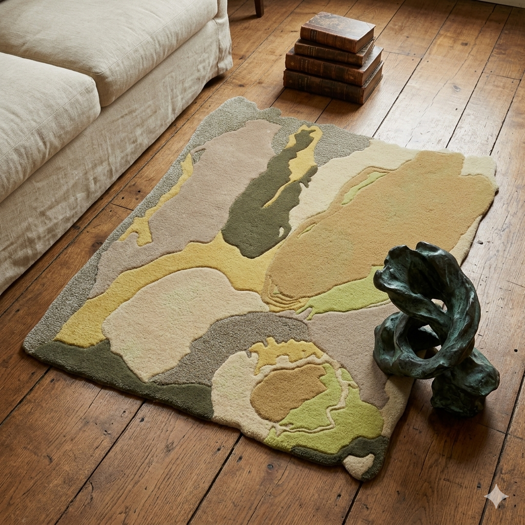 Premium Earth-Tone Designer Rug