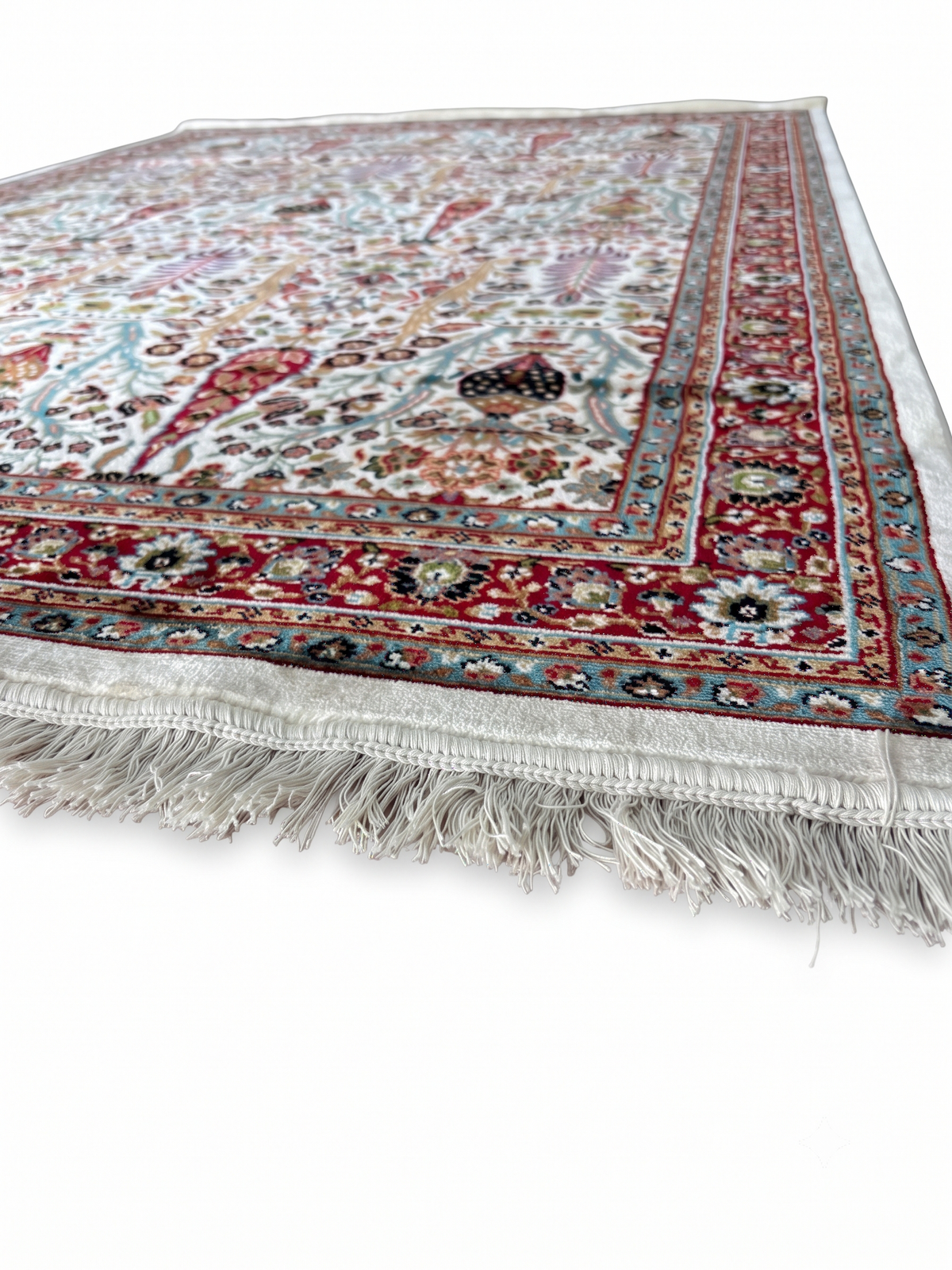 Persian Floral Garden Vintage Wool Rug