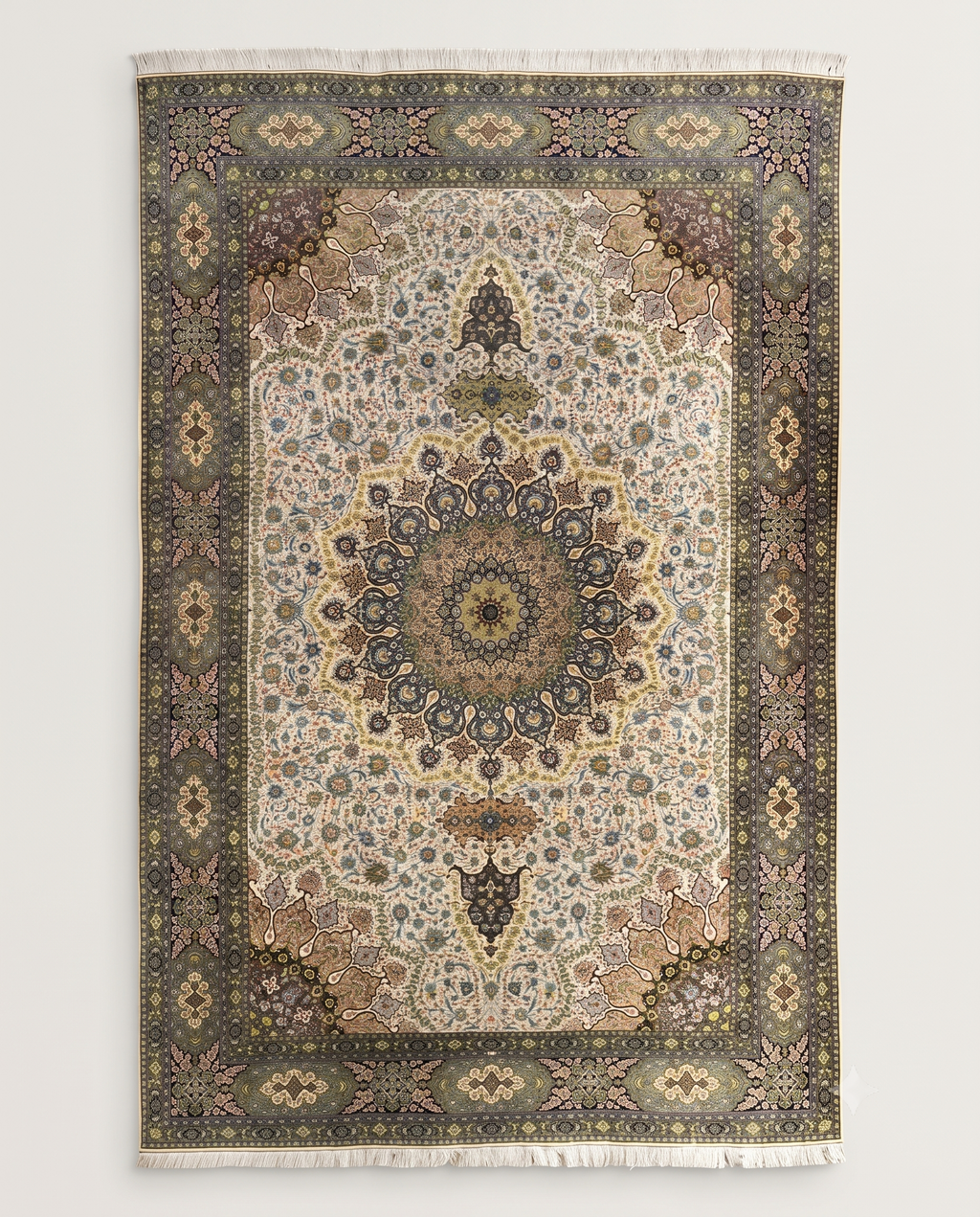 Hand-Knotted Sovereign Heritage Grand Medallion Luxury Wool Rug