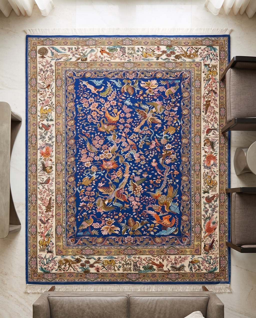 The Royal Peacock Garden Carpet