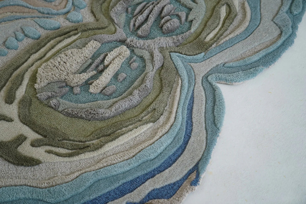 Abstract Ripple Multicolor Hand Tufted