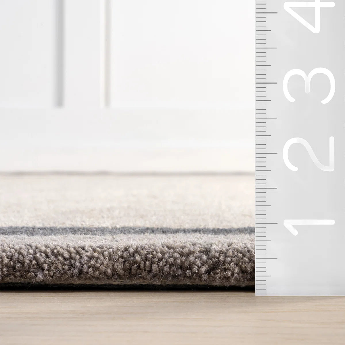 Muted Grey & Beige Colorblock Rug