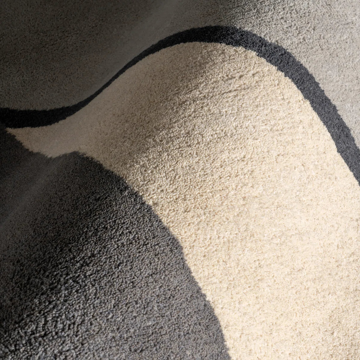 Muted Grey & Beige Colorblock Rug