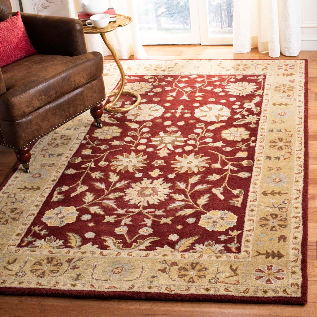 Maroon Botanical Parsian Carpet