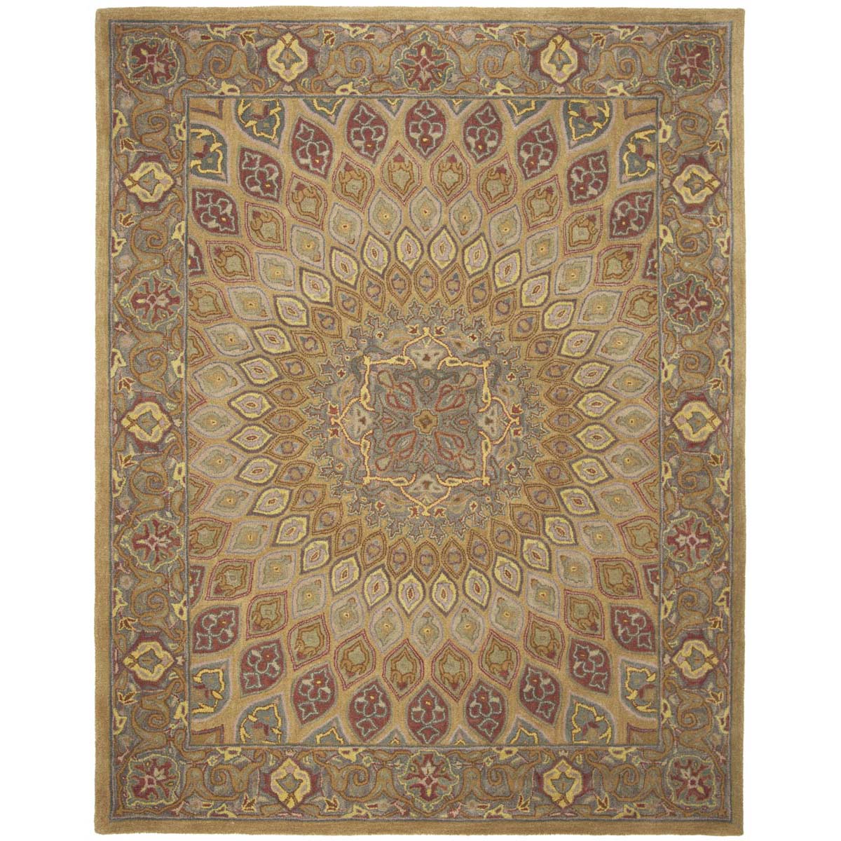 Earth Tone Mandala Hand Tufted Carpet