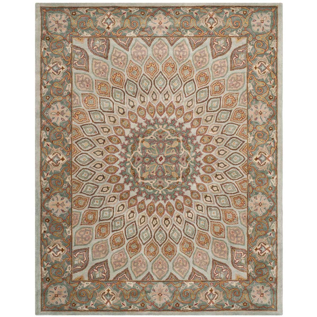 Peacock Feather Medallion Hand Tufted Carpet
