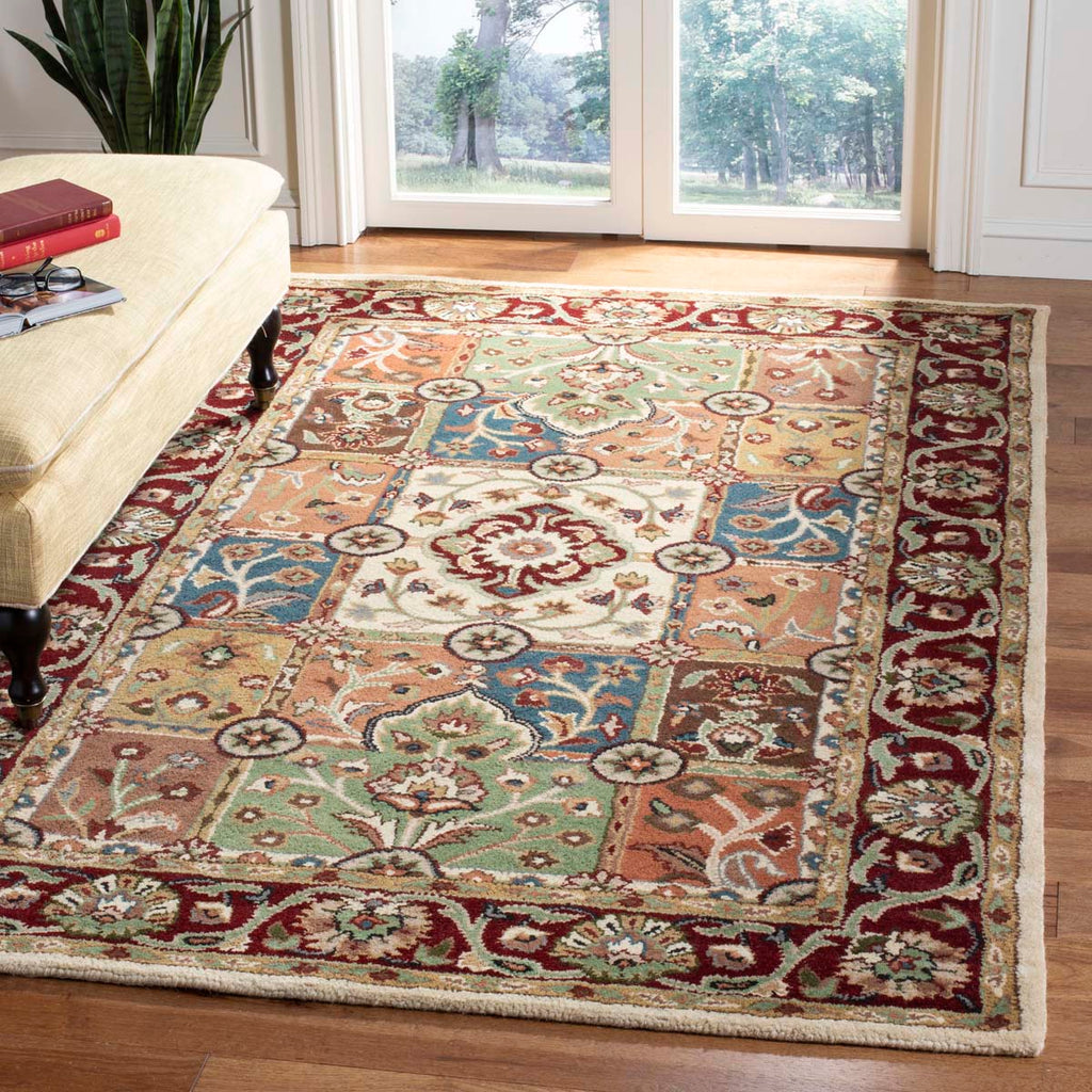 Persian Panel Medallion Multi-Color Wool Rug