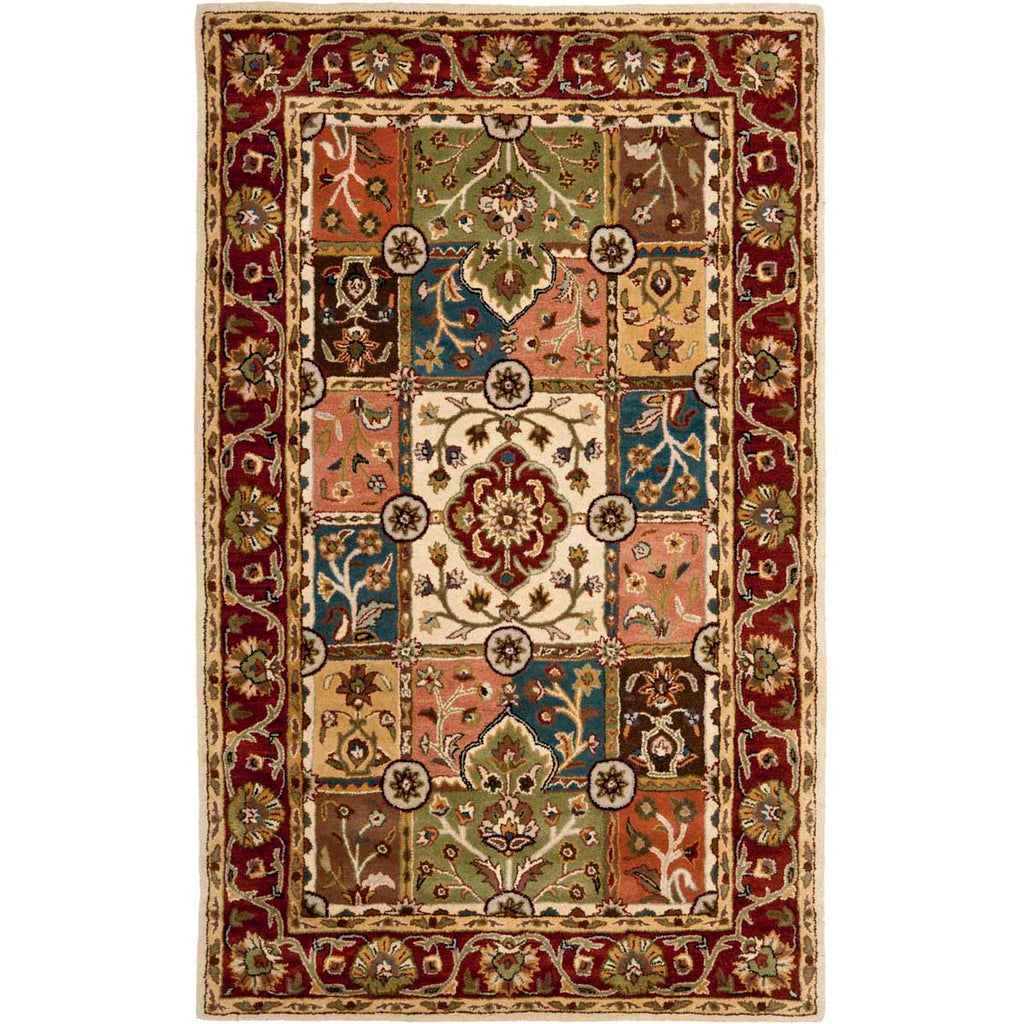 Persian Panel Medallion Multi-Color Wool Rug
