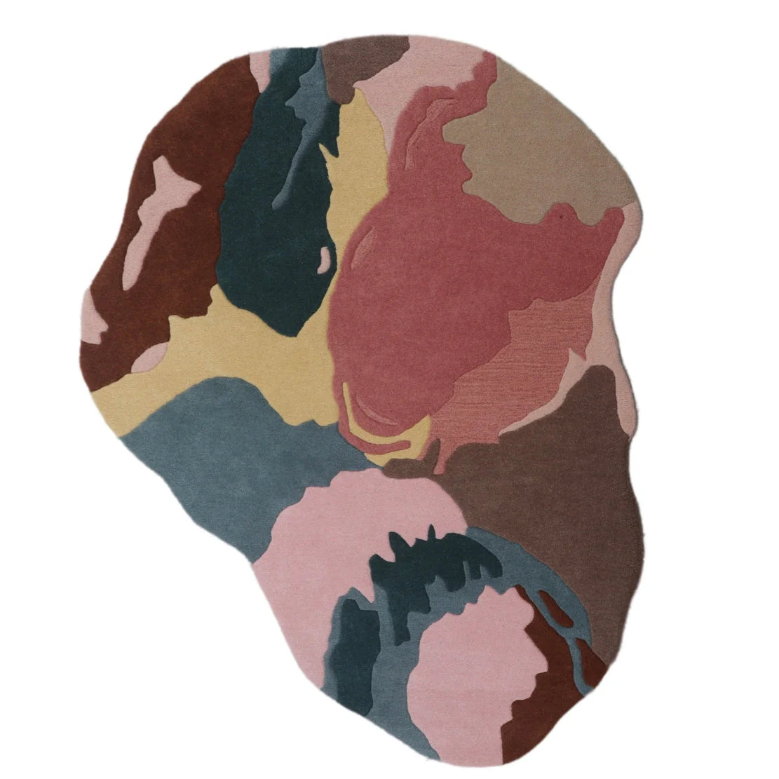 Organic Shape Color-Block Carpet
