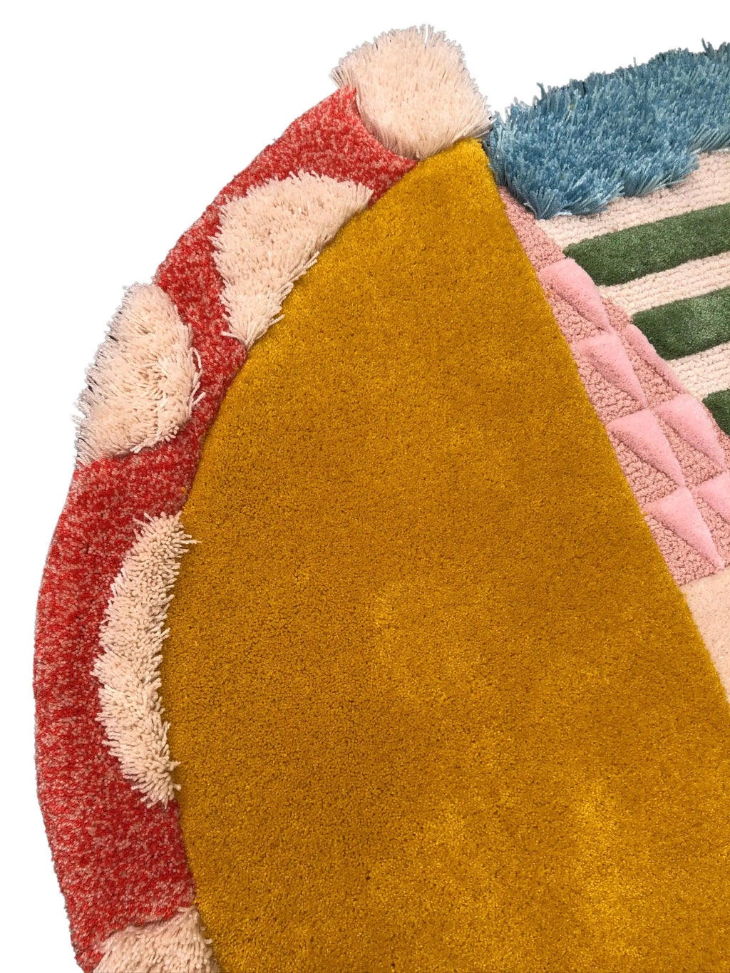 Modern Geometric Patchwork Statement Carpet