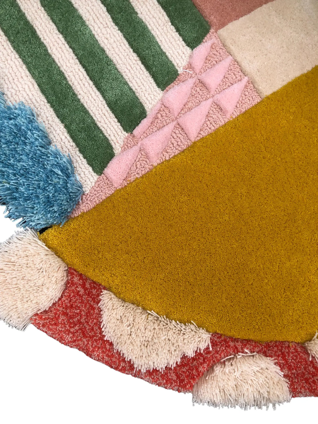 Modern Geometric Patchwork Statement Carpet