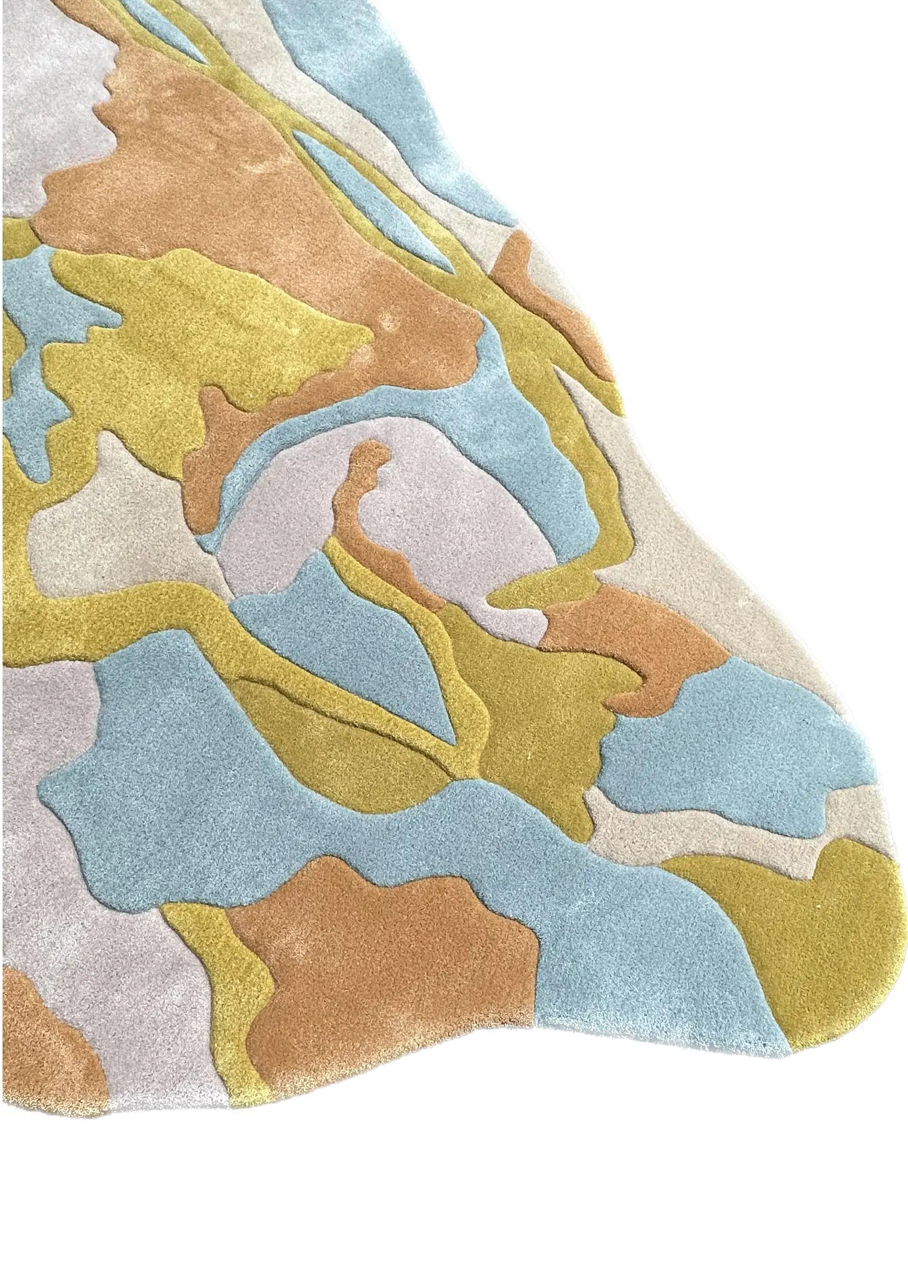 Asymmetric Abstract Terrain Premium Area Carpet