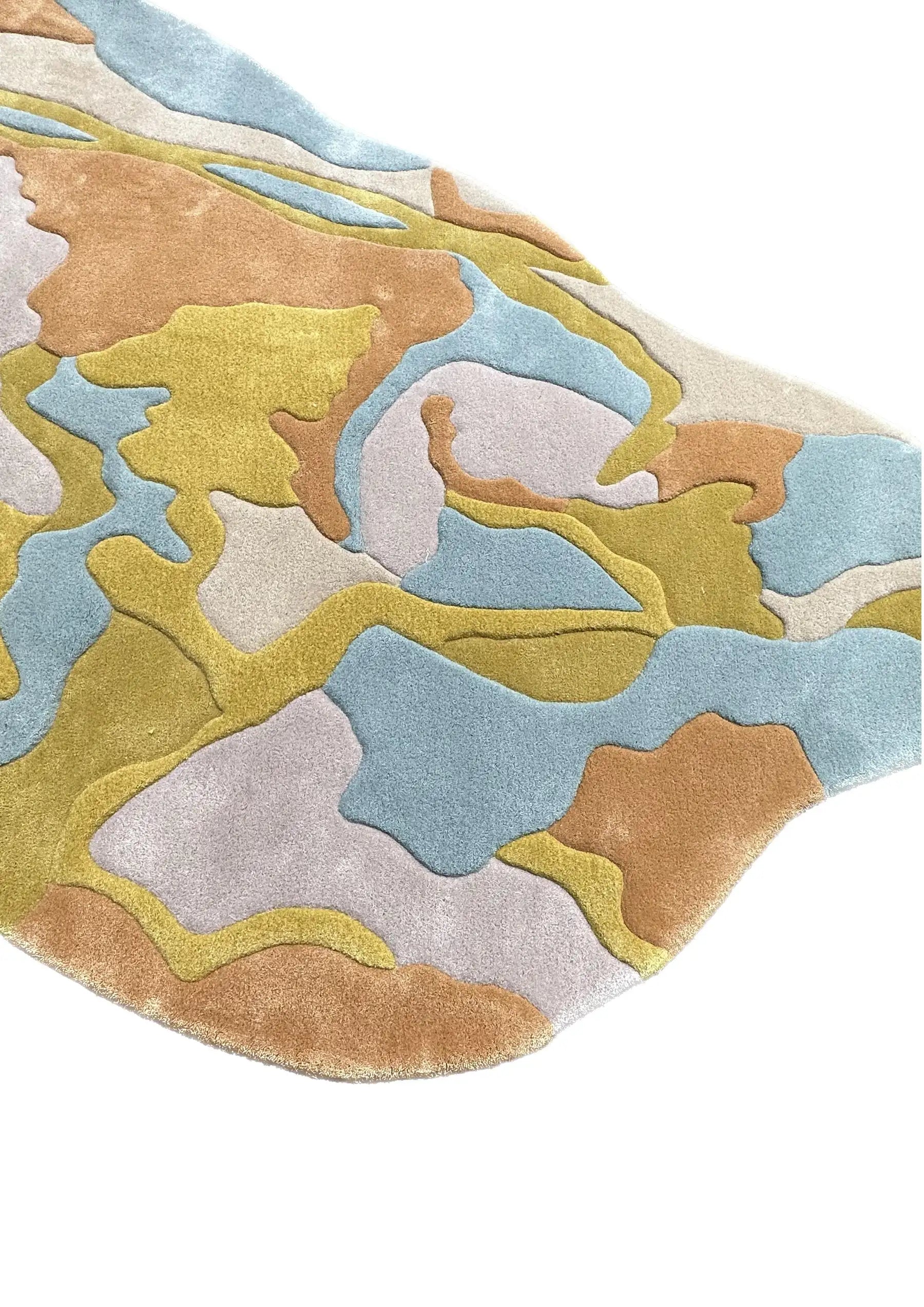 Asymmetric Abstract Terrain Premium Area Carpet