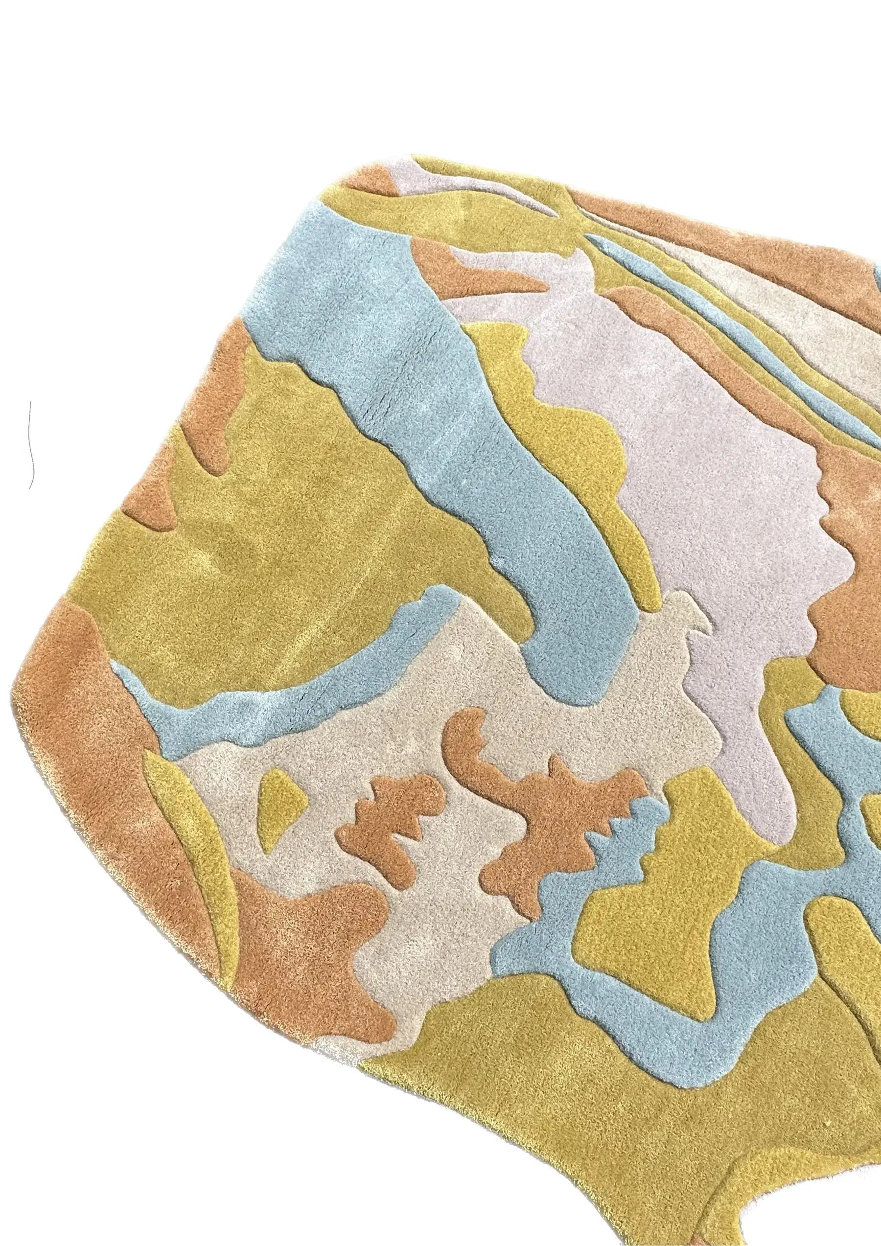 Asymmetric Abstract Terrain Premium Area Carpet