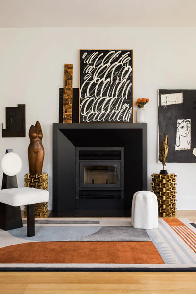 Contemporary Geometric Wool Rug