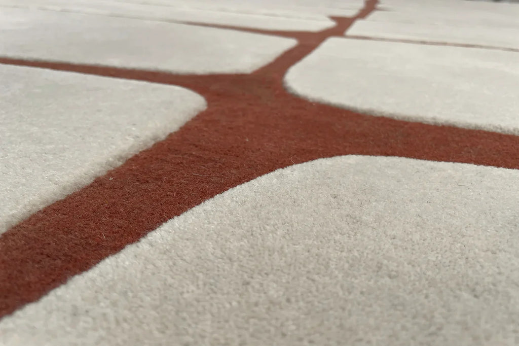 Modern Hand Tufted Check Carpet