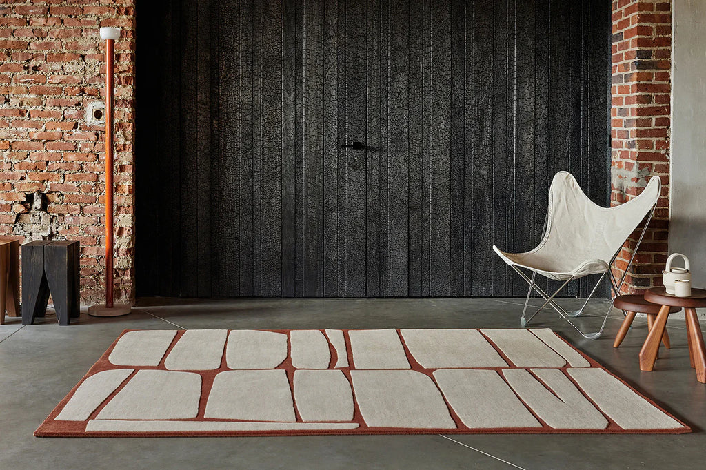 Modern Hand Tufted Check Carpet