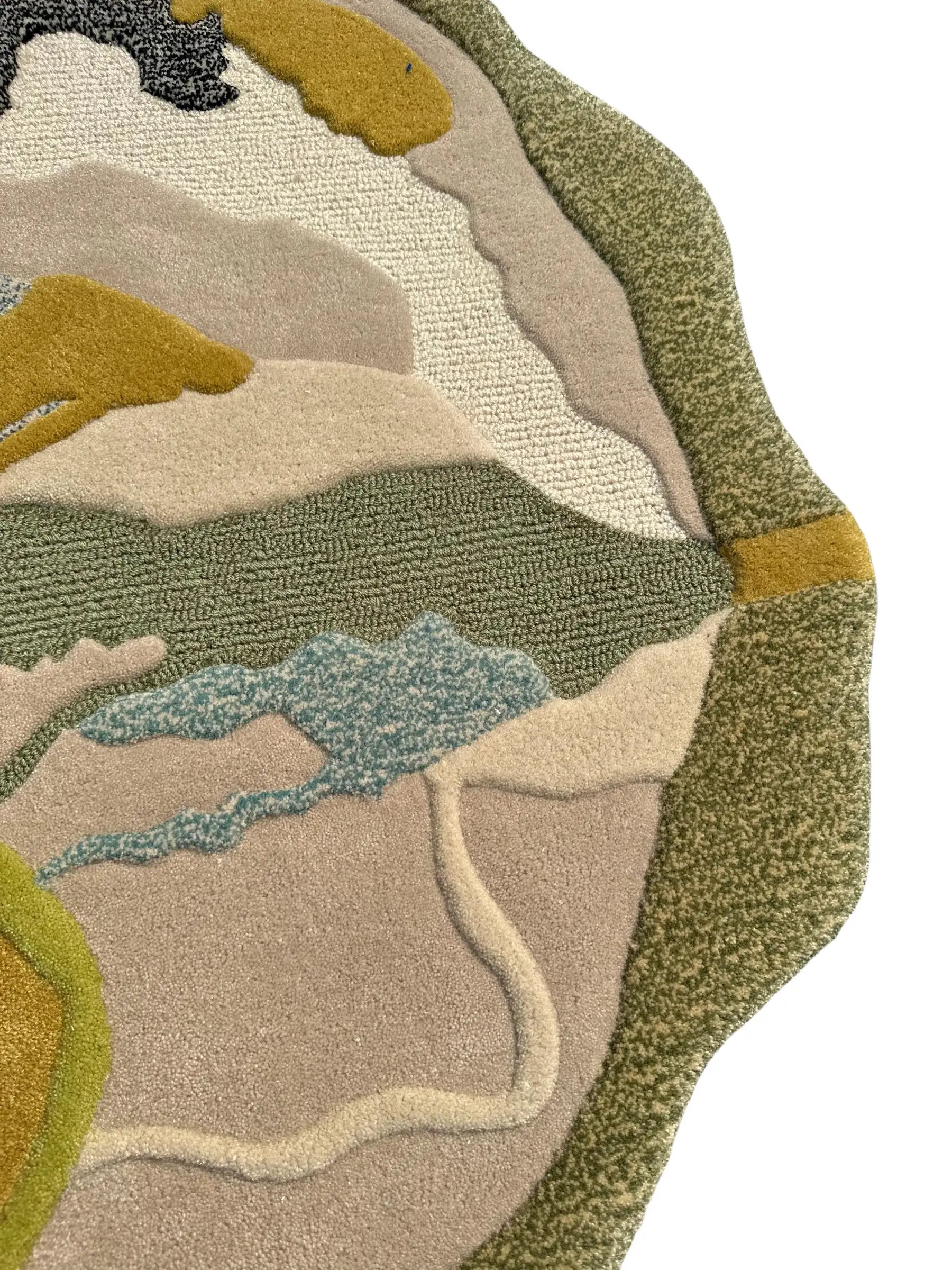 Earth Harmony Abstract Organic Designer Carpet