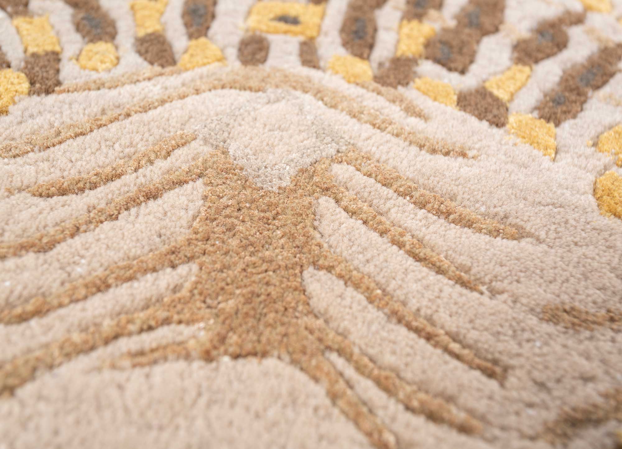 Beige Abstract Animal Irregular Rug