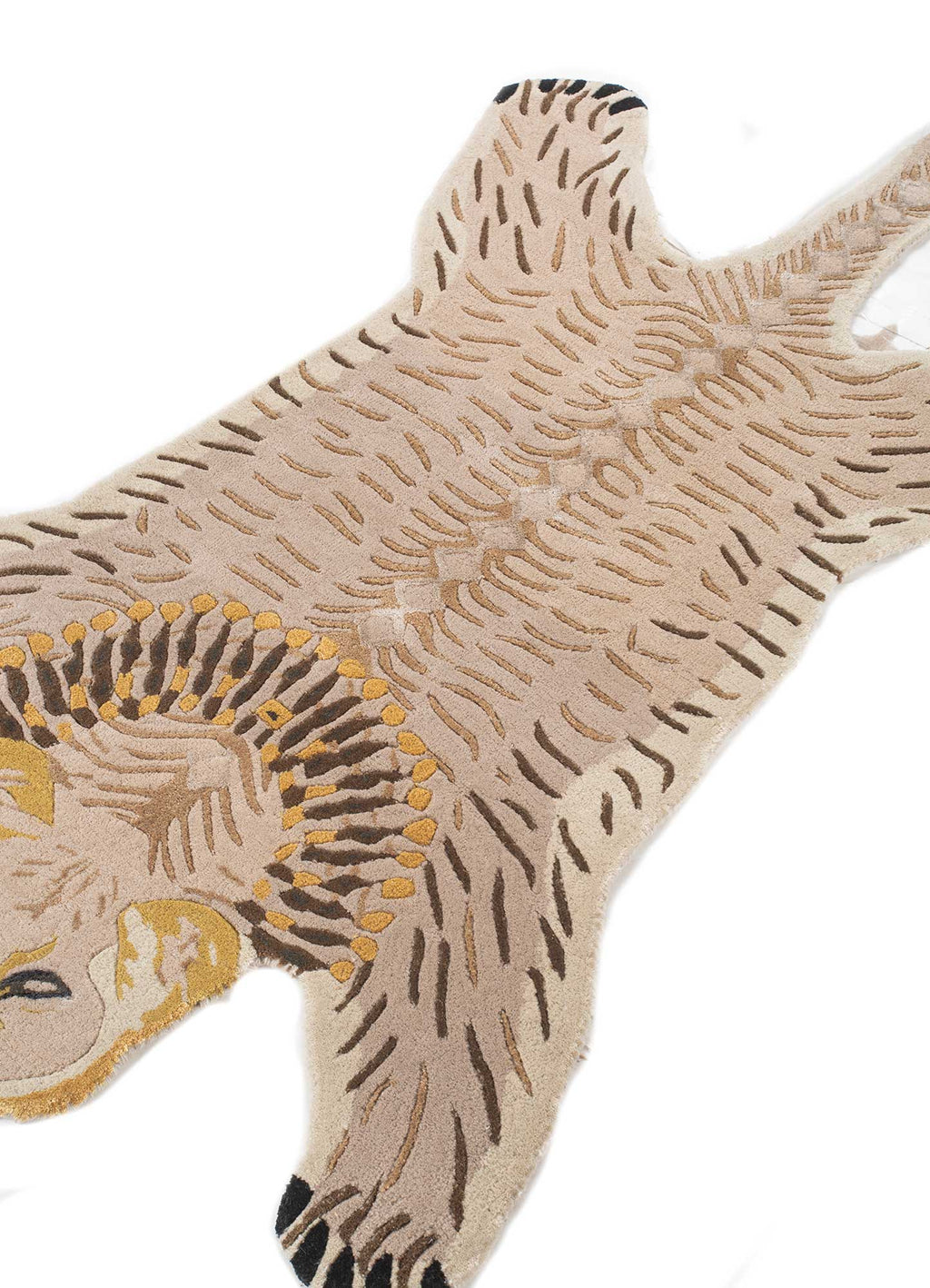 Beige Abstract Animal Irregular Rug