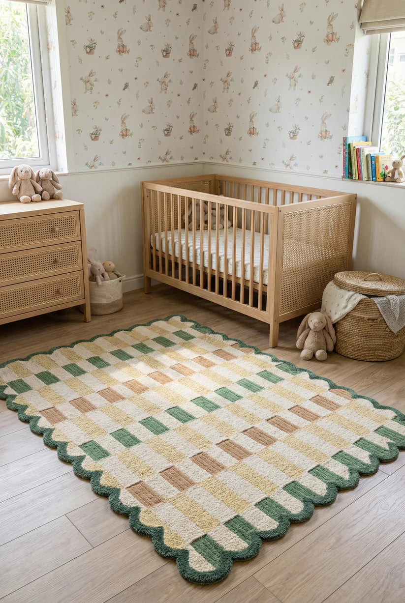 Kids Room Check Pattern Rug
