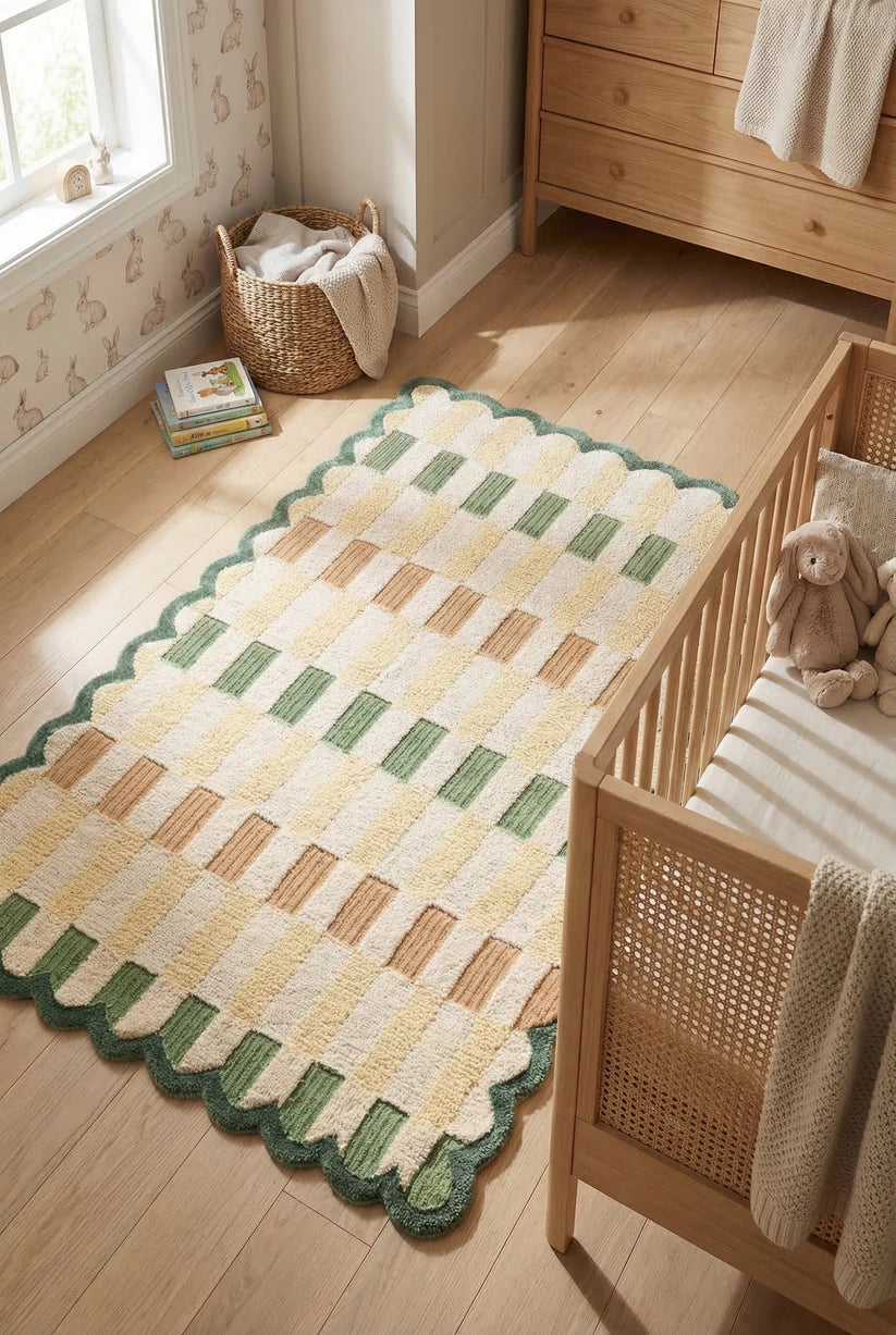 Kids Room Check Pattern Rug