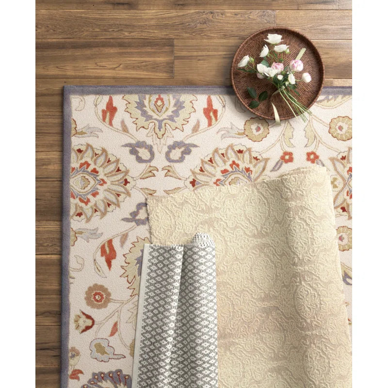 Hand Tufted Wool Rug Beige
