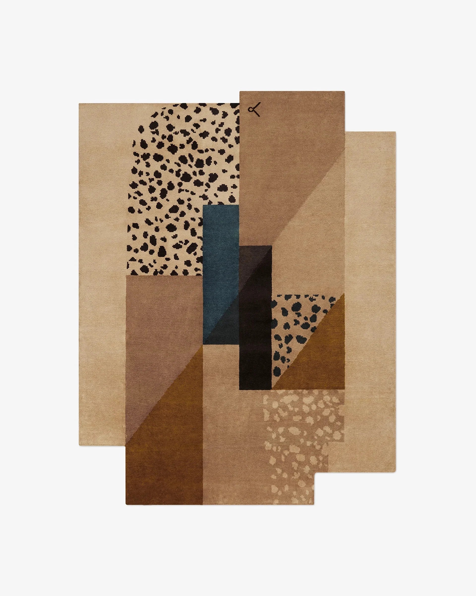 Beige Modern Abstract Designer Rug