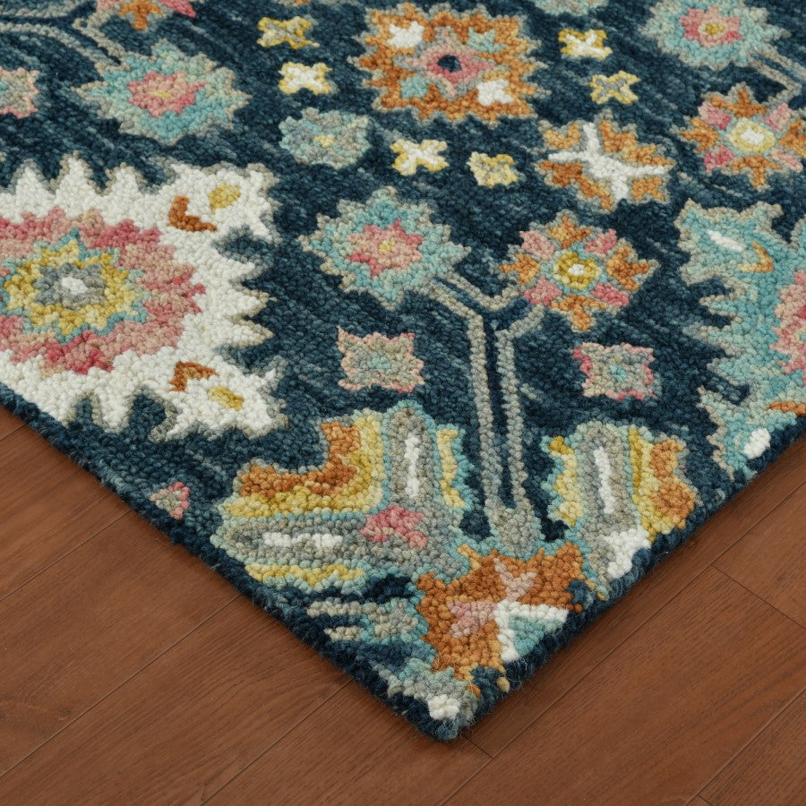 Hand Tufted Navy Wool Rug