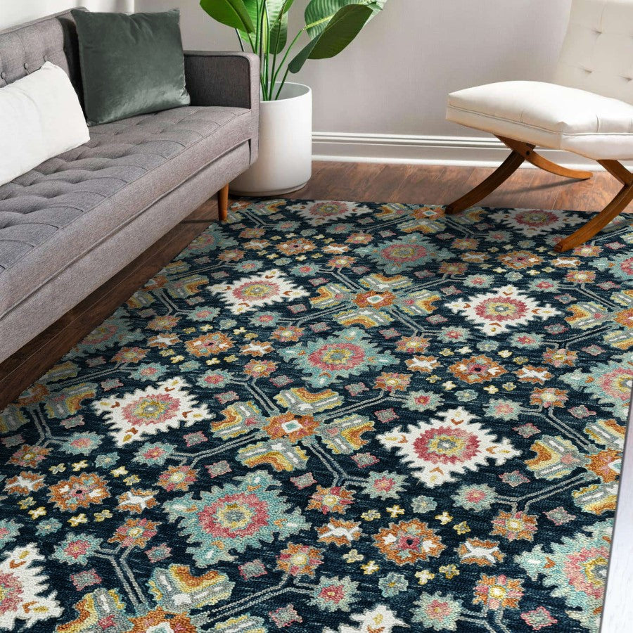 Hand Tufted Navy Wool Rug