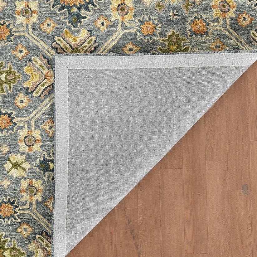 Luxury Gray Hand Tufted Wool Rug