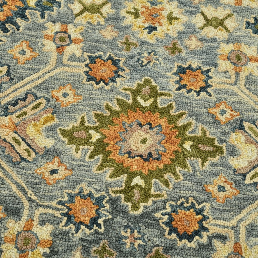 Luxury Gray Hand Tufted Wool Rug