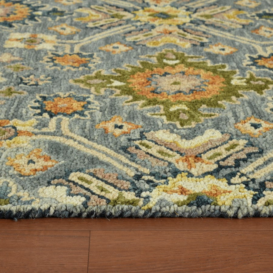 Luxury Gray Hand Tufted Wool Rug