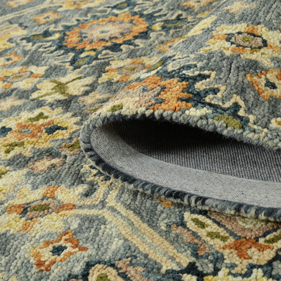 Luxury Gray Hand Tufted Wool Rug