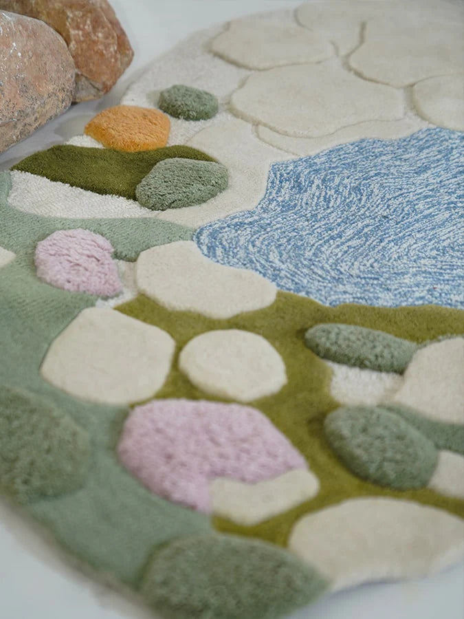 Irregular Pebble Design Modern Carpet