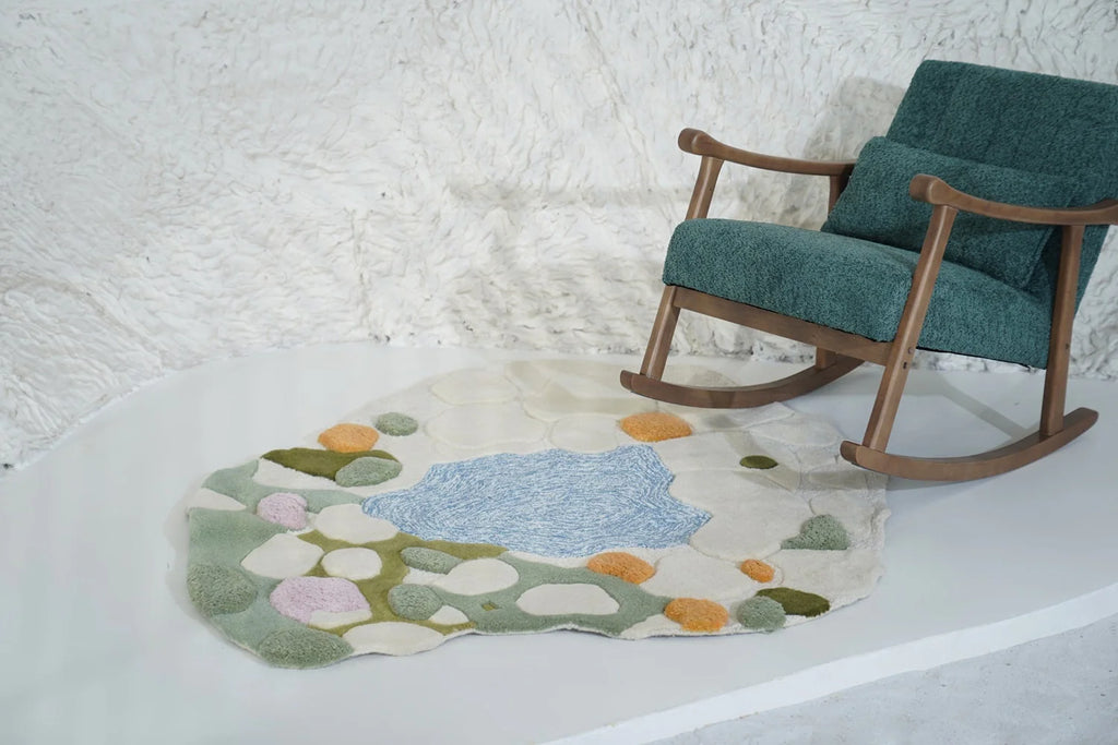 Irregular Pebble Design Modern Carpet