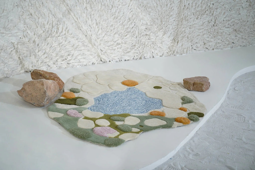 Irregular Pebble Design Modern Carpet