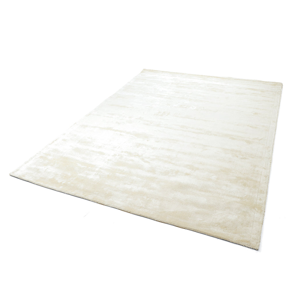 Luxury Off White Viscose Rug
