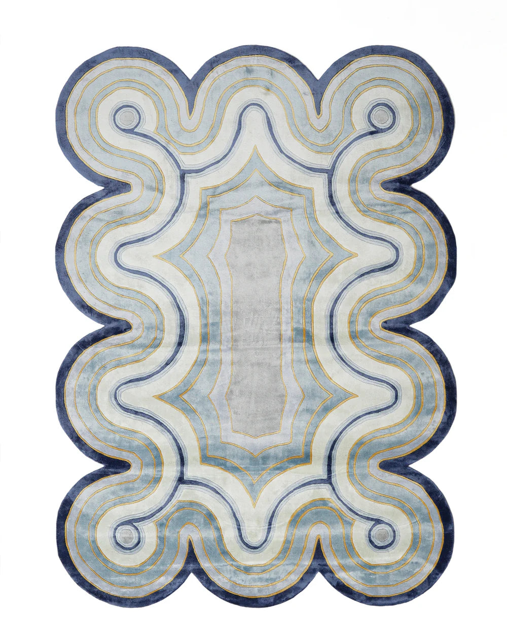 Elysian Scalloped Wave Wool Rug