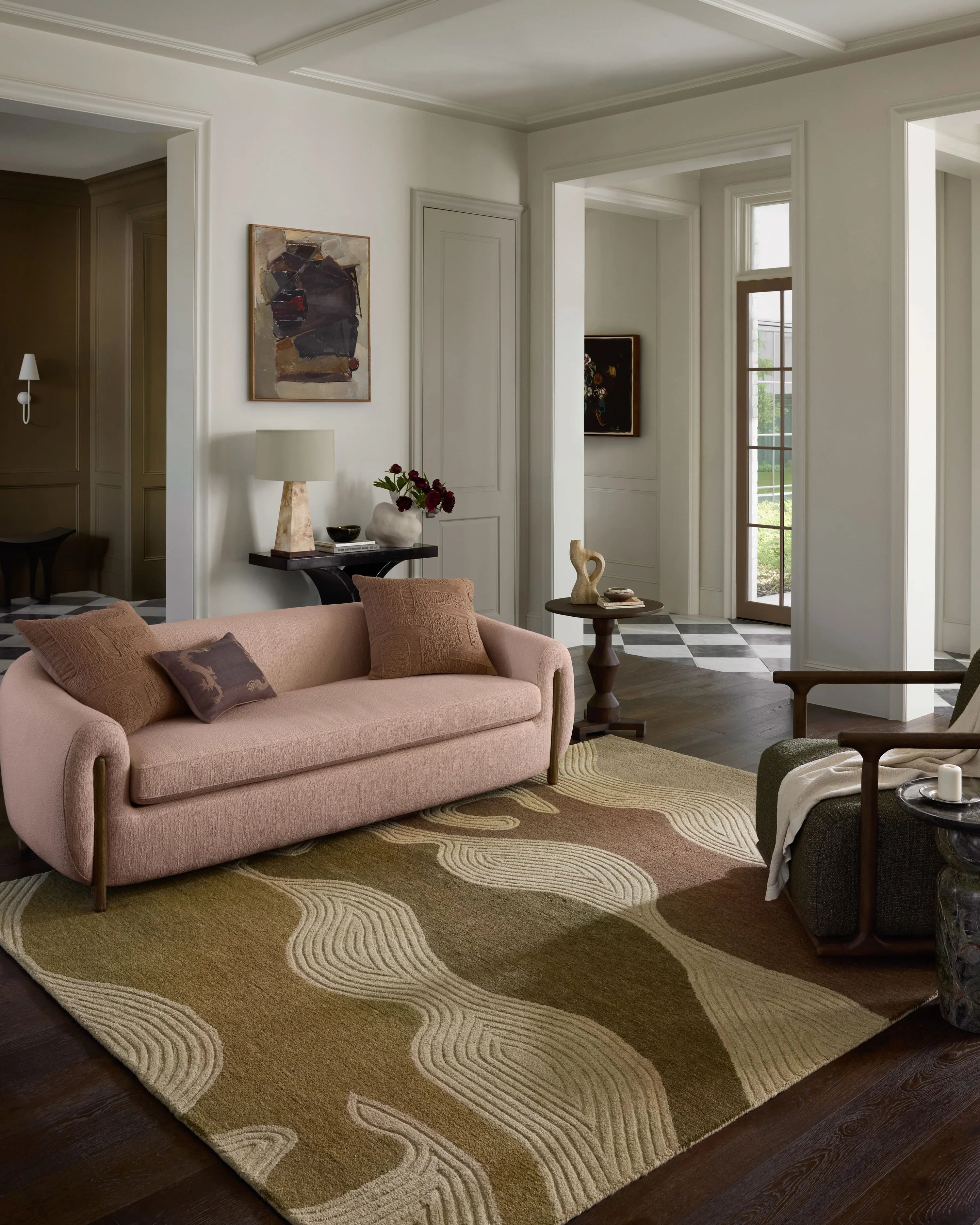 Beige Oasis Drift Modern Carpet