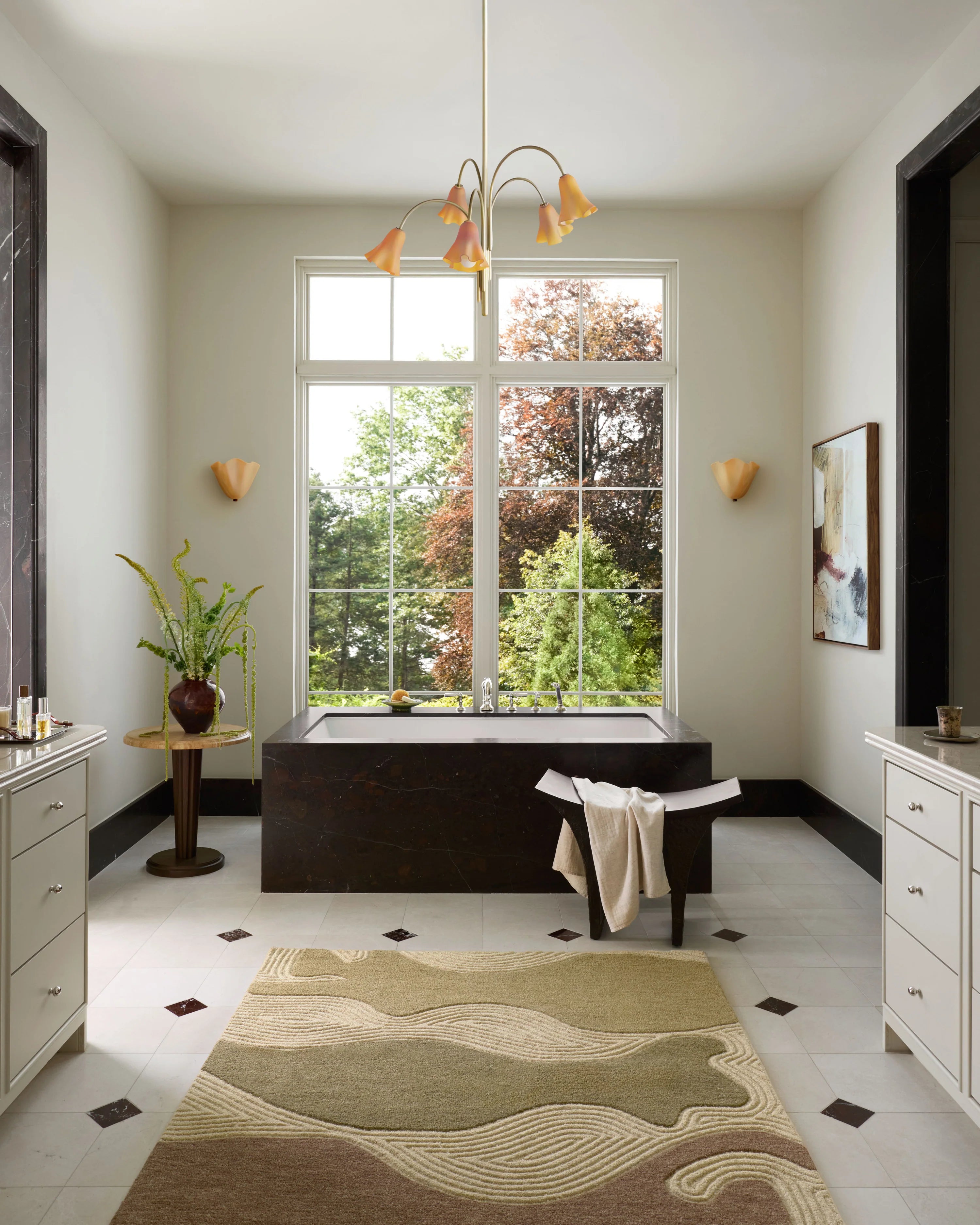 Beige Oasis Drift Modern Carpet