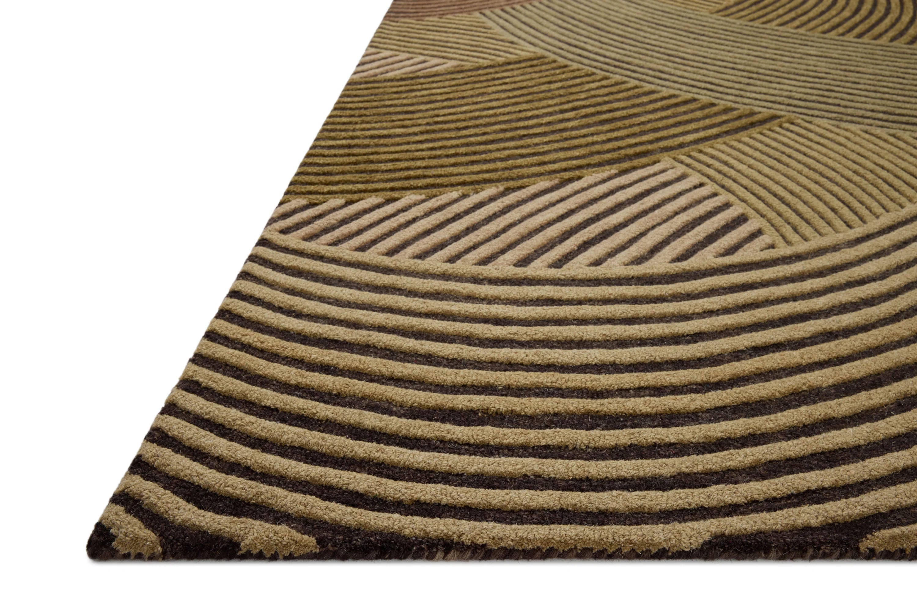 Brown Curvilinear Luxe Carpet