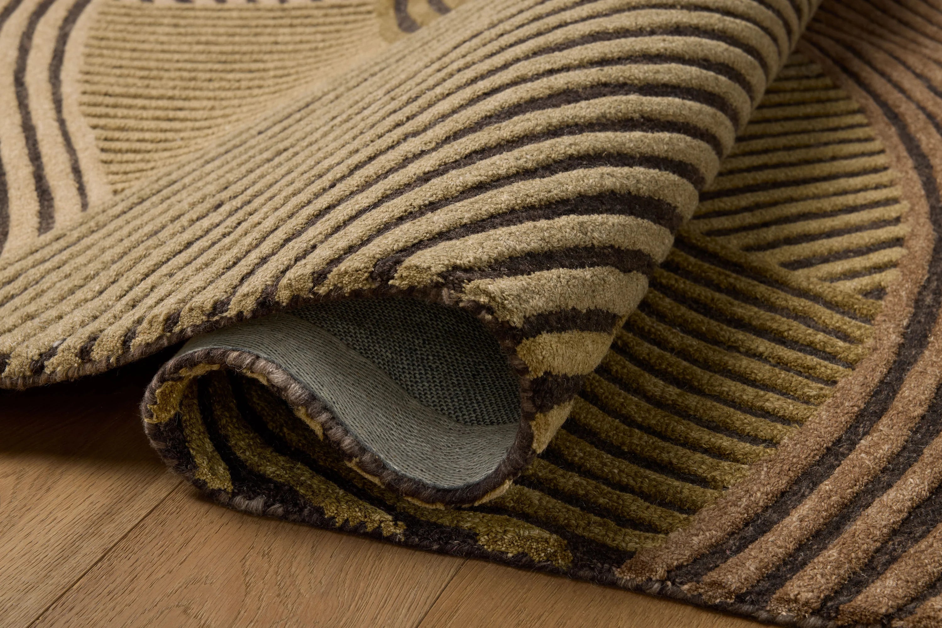 Brown Curvilinear Luxe Carpet