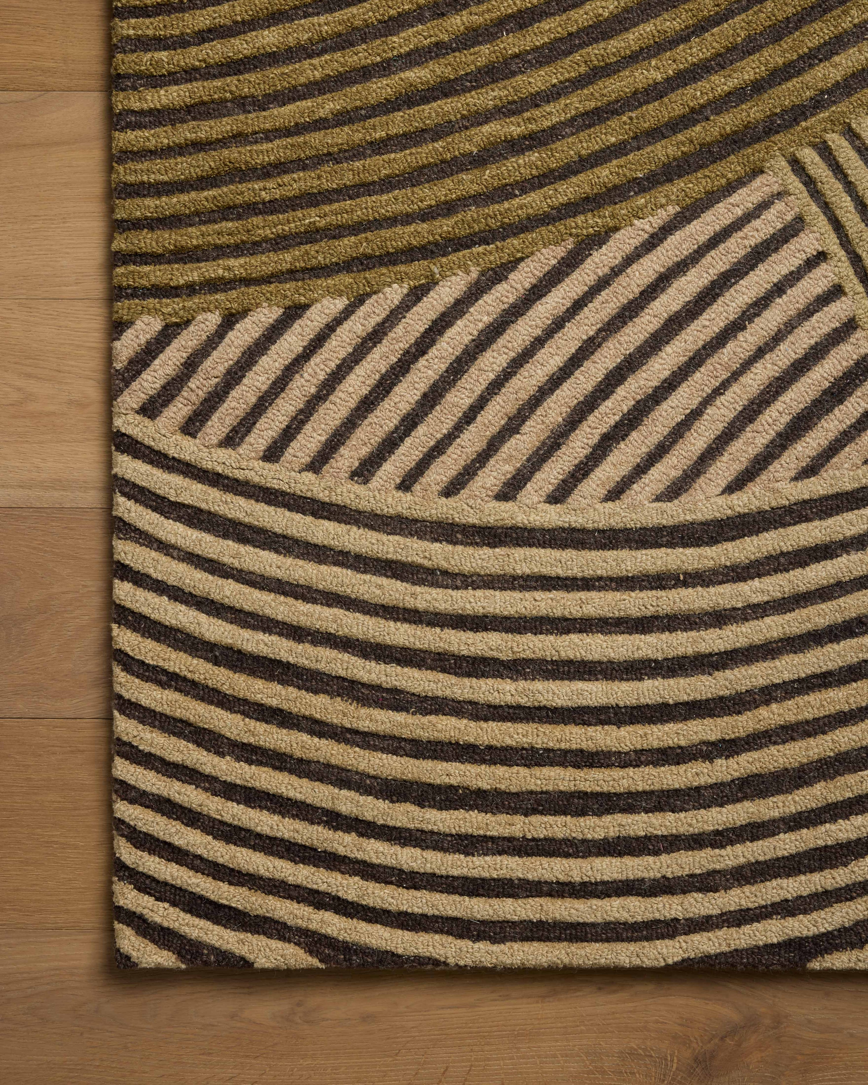 Brown Curvilinear Luxe Carpet