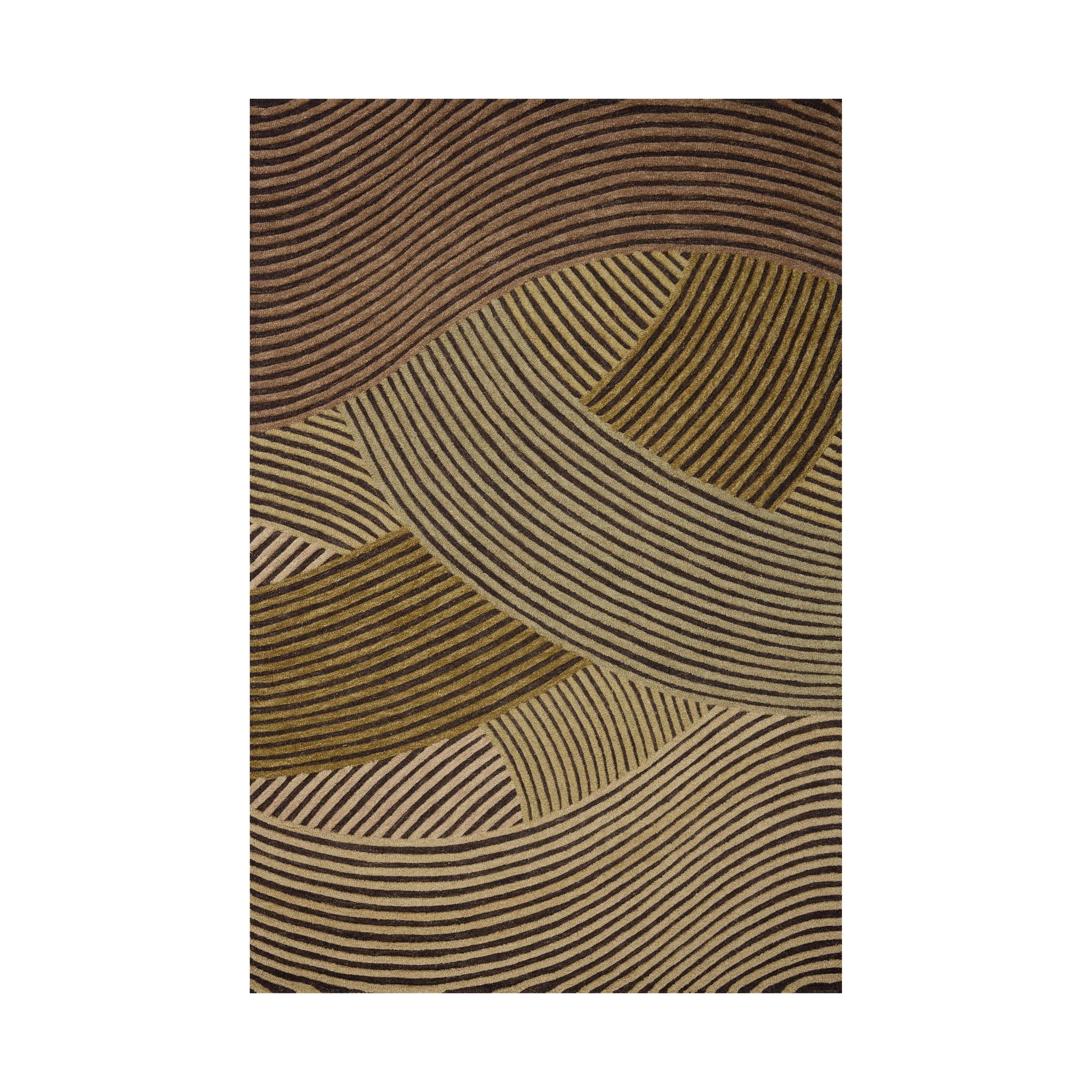 Brown Curvilinear Luxe Carpet