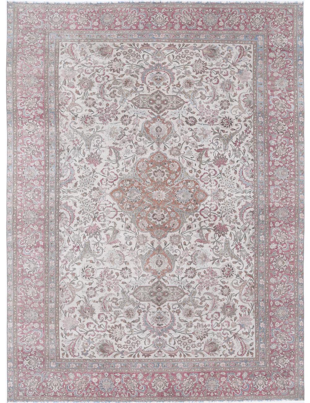 Hand-Knotted Imperial Rosette Wool Rug