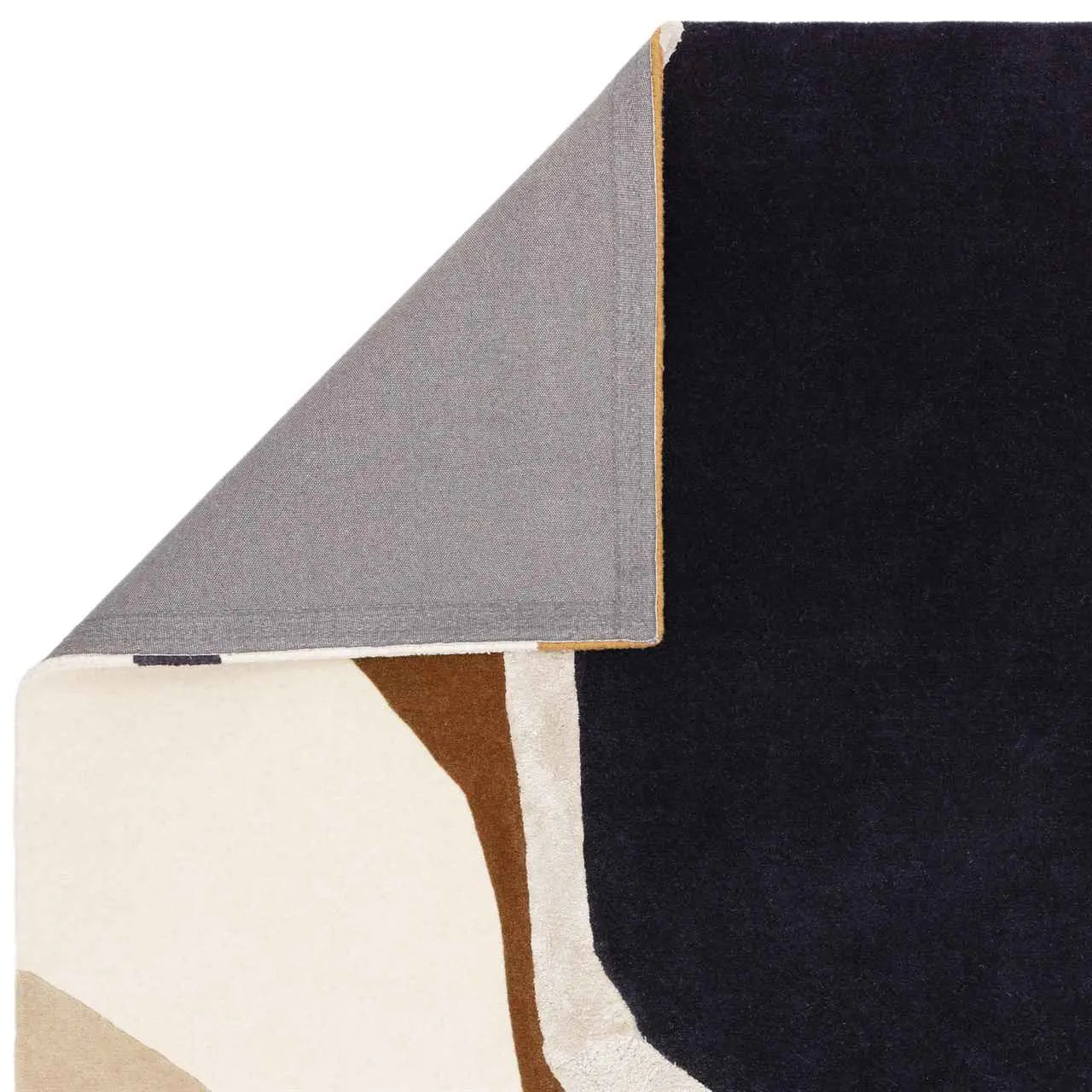 Signature Rust White Navy Wool Rug