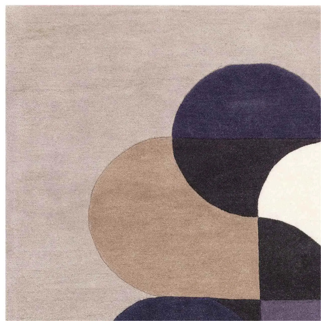 Gray modern handcrafted luxury wool carpe