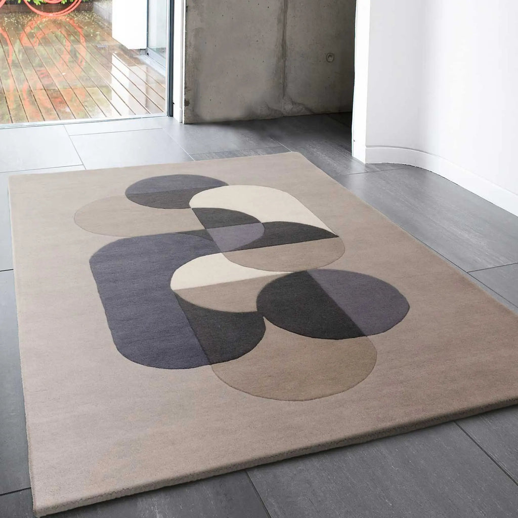 Gray modern handcrafted luxury wool carpe