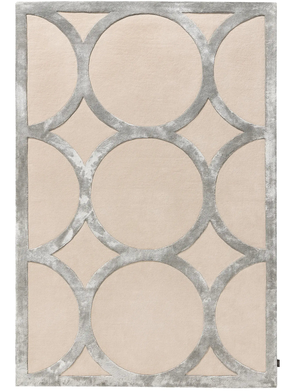 Halo Grid Designer Silk Rug